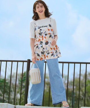 23区 【見上愛さん着用】23区 Summer DENIM ベイカーパンツ スカイブルー系