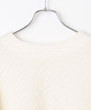 #Newans 【金子綾さんインスタライブご紹介アイテム】【洗える/セットアップ可能】ふくれジャガード パフスリーブブラウス ホワイト