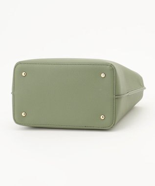 LA BAGAGERIE 【MONICA】バイカラーミディトートバッグ グリーン