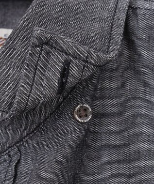 JOSEPH ABBOUD 【JOE COTTON使用】オーガニックコットンダンガリー シャツ ブラック系