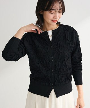 Green Parks 表面感ニットカーディガン