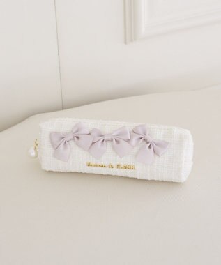 Maison de FLEUR ツイードリボンロングポーチ