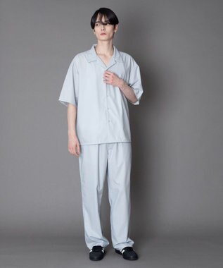 WEGO 【セットアップ対応】TRオープンカラーシャツ（SS） ライトグレー