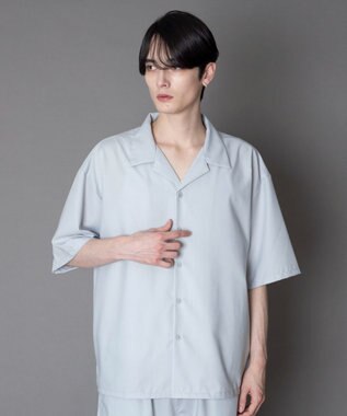 WEGO 【セットアップ対応】TRオープンカラーシャツ（SS） ライトグレー