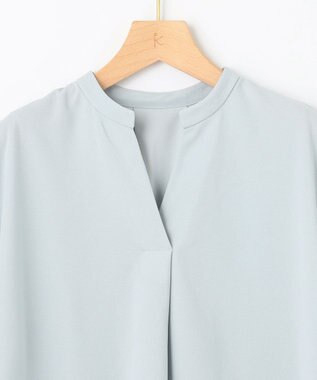 組曲 【WEB限定】ライトジョーゼットスキッパー ブラウス サックスブルー系