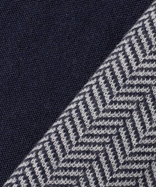 GOTAIRIKU 体温調整に【洗える/チクチクしにくい/ピリングしにくい】イタリア糸 ハイゲージ ベスト_WOOL100% ネイビー×ヘリンボーン柄(25年新色)