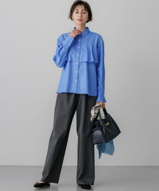 23区 S 【先行予約】CANCLINI ラッフルフレア ブラウス ブルー