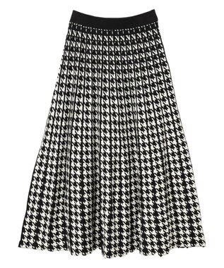 AMERICAN HOLIC ニットプリーツライクチェックスカート Hounds Tooth