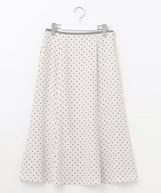 自由区 【セット可/洗える】ダブルスクエアプリント マーメイドシルエットスカート アイボリー系5