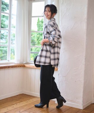WEGO 【2025年秋冬新作/SMLサイズ展開/ユニセックス着用ITEM】オンブレチェックネルシャツ（LS） 柄2