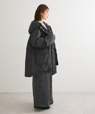 Green Parks フーディ中綿コート Charcoal Gray