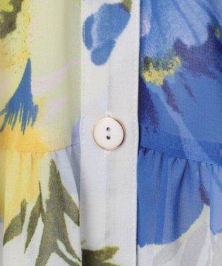 GRACE CONTINENTAL ビッグボタニカルシャツワンピース キナリ