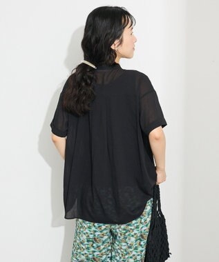 CRAFT STANDARD BOUTIQUE ヴィンテージボイルタイ付ブラウス Black