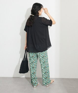 CRAFT STANDARD BOUTIQUE ヴィンテージボイルタイ付ブラウス Black