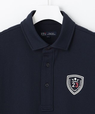 23区GOLF 【MEN】【WEB&一部店舗限定】ハニカムカノコ 半そでポロシャツ ネイビー系