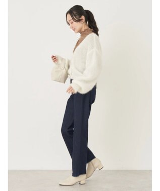 earth music&ecology ジャガードシャーリングシアートップス Mocha