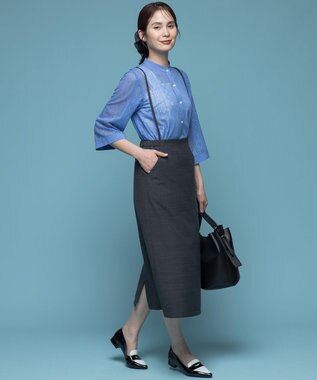 組曲 サスナロータイト スカート チャコールグレー系