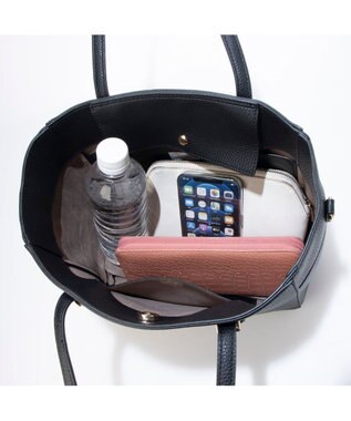 UNBILLION 【テレビ ドラマ着用アイテム】カシュカシュ cachecache / 横型金具ポイント2wayトートバッグ ブラック