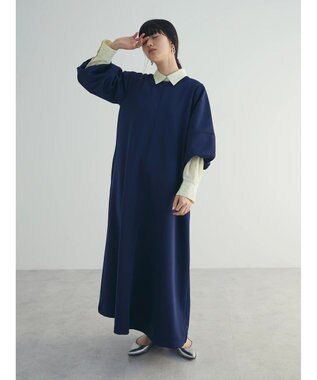 Green Parks armonia. 袖ボリュームポンチワンピース Navy