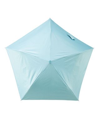 MOONBAT 【Pitaa】ハーフカプセル 無地 晴雨兼用日傘 折りたたみ傘 遮光率100%/UVカット率100%/UPF50+/遮熱効果/撥水加工/軽量/50cm サックスブルー