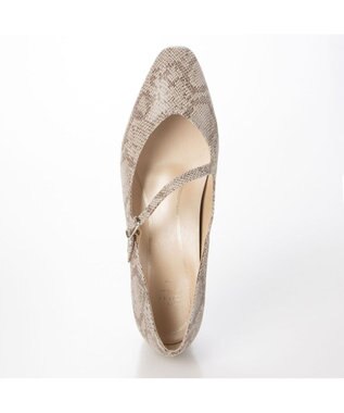 Riz raffinee <Riz raffinee>斜めストラップパンプス ベージュヘビ