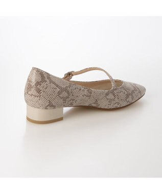 Riz raffinee <Riz raffinee>斜めストラップパンプス ベージュヘビ