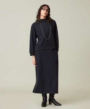 J.PRESS YORK STREET 【WOMEN】ボトルネックプルオーバー ネイビー系