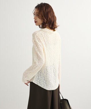 Green Parks カットレースシャツプルオーバー Ivory