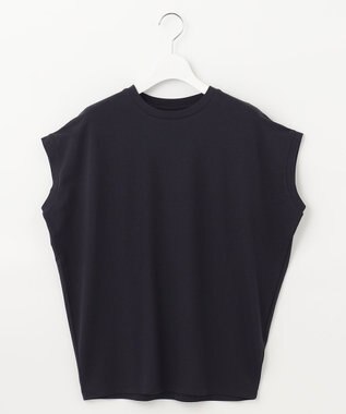 UNFILO 【Oggi 6月号掲載】BEAUTY FORM フレンチスリーブTシャツ ネイビー