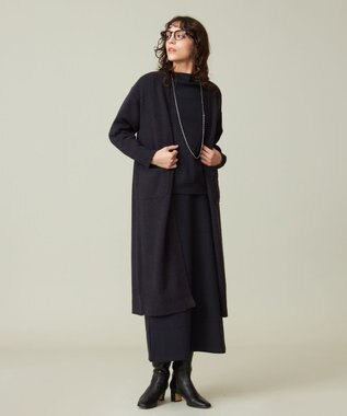J.PRESS YORK STREET 【WOMEN】ボトルネックプルオーバー ネイビー系