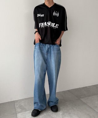 WEGO パイピングサッカーT（SS） ブラック