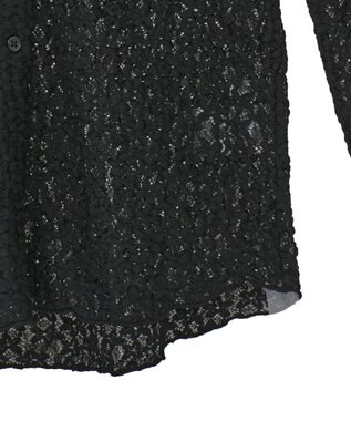 Green Parks カットレースシャツプルオーバー Black