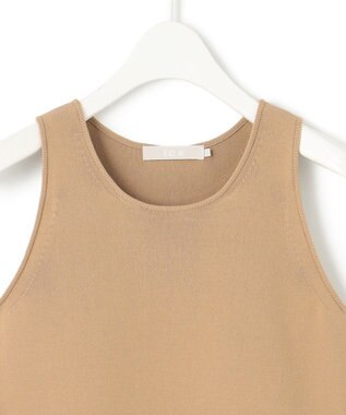 ICB L 【洗える】VISスムースニットタンクトップ チノベージュ系