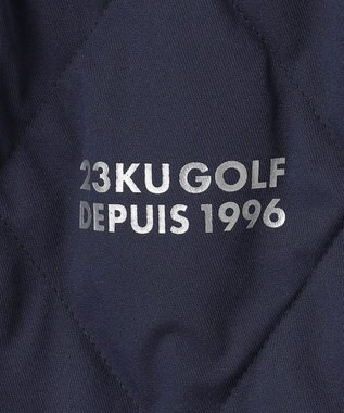 23区GOLF 【MEN】両面使える！チェック×無地 ダウンベスト ネイビー系