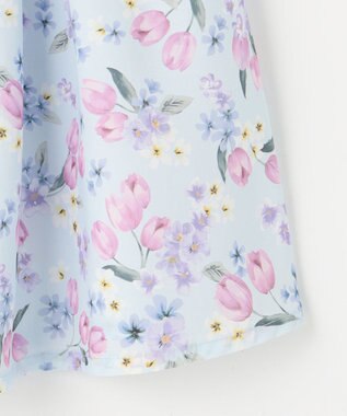 ANY KIDS オン・オフショルダー チューリップ ワンピース サックスブルー系