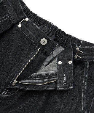 earth music&ecology タックホックデニムパンツ Black