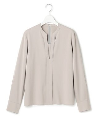 ICB L Fied キーネック ブラウス ブラック