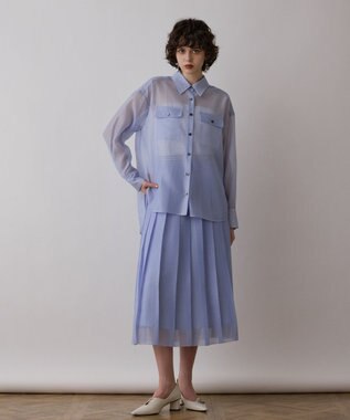 GRACE CONTINENTAL マットシアープリーツスカート