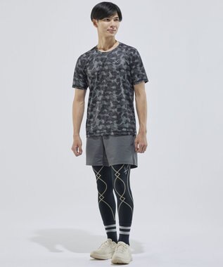 CW-X 【MEN】 CW-X トップス 【薄軽ランニングシャツ】 半袖 3分袖 Ｕネック 吸汗速乾性(本体) メンズ DLO155 /ワコール