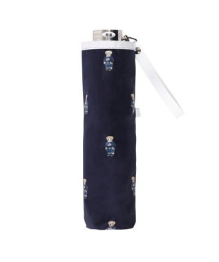 MOONBAT POLO RALPH LAUREN（ポロラルフローレン） 遮光 晴雨兼用 折りたたみ日傘 裏カラー PORO BEAR ポロベア ネイビー＆ベアＰｔ×オフ