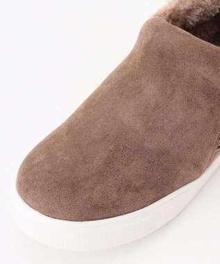 ANY ローカットファースニーカー モカ