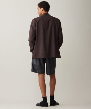 UNFILO MENS レザーライク ショートパンツ [24年春夏商品] クロ