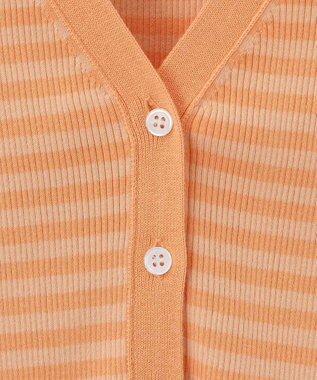 Paul Smith 【洗える】リブ ボーダー カーディガン オレンジ