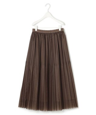 ICB 【洗える】シアープリーツオーガン スカート ソイル系