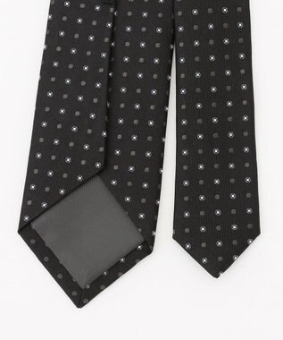 JOSEPH HOMME 【日本製】ドットコンビジャガード　ネクタイ ブラック系7