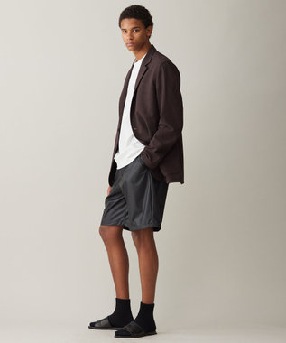 UNFILO MENS レザーライク ショートパンツ [24年春夏商品] クロ