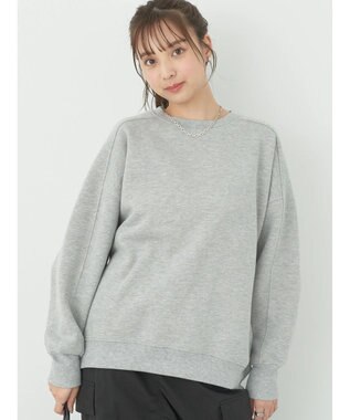 earth music&ecology 裏起毛チュニック Gray Mixture