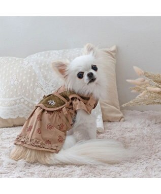 PET PARADISE ペットパラダイス キルトベスト付きワンピース 《ブラウン》 超小型犬 小型犬 ブラウン