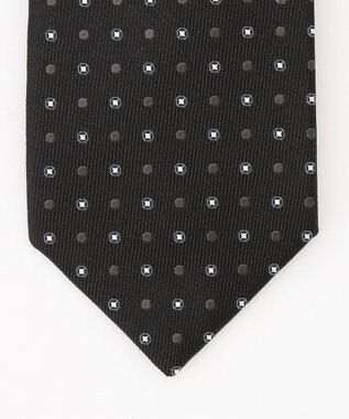 JOSEPH HOMME 【日本製】ドットコンビジャガード　ネクタイ ブラック系7