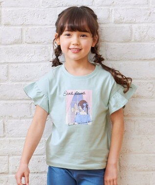 袖フリル エモプリント Ｔシャツ / any FAM KIDS | ファッション通販